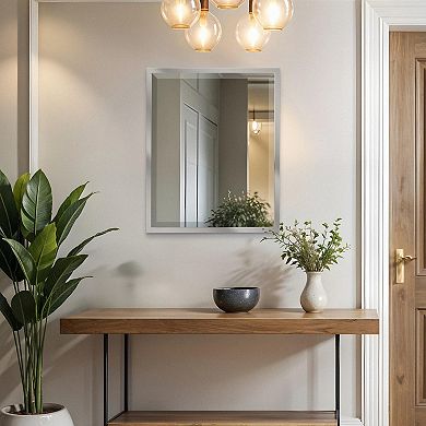 Head West Brushed Chrome Framed Wall Mirror