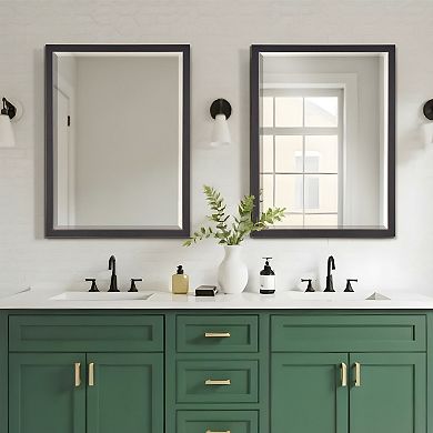 Head West Oil-Rubbed Steel Vanity Mirror