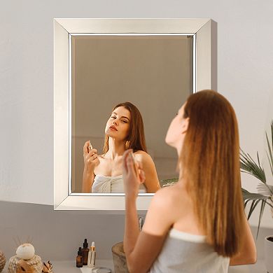 Head West Brushed Nickel Frame Vanity Mirror