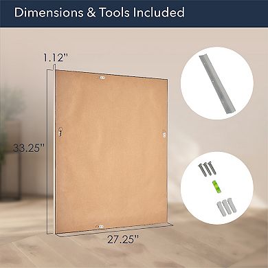 Head West Brushed Nickel Frame Vanity Mirror