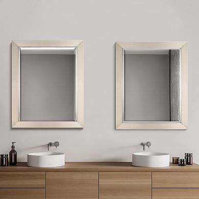 Head West Brushed Nickel Frame Vanity Mirror