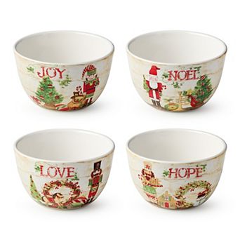 Certified International Nutcracker Parade 4 pc Ice Cream Bowls Set