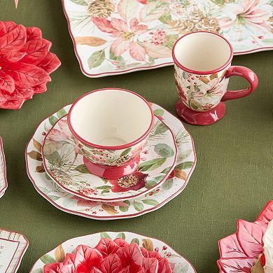 Certified International Winter Blooms Set of 4 Mugs