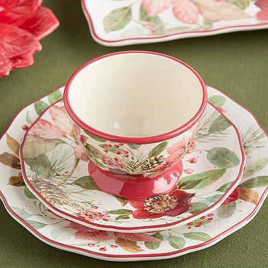 Certified International Winter Blooms Set of 4 Ice Cream Bowls