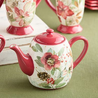 Certified International Winter Blooms 36-oz. Teapot