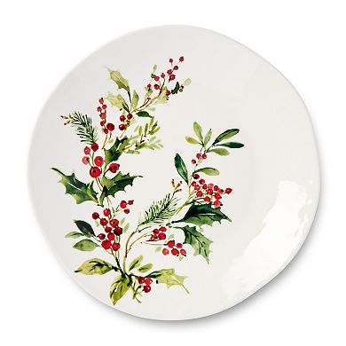 Certified International Holly And Vines Set of 4 Dinner Plates 11 Inches