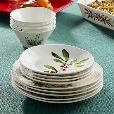 Certified International 4-pc. 9-Inch Holly & Vines Dessert Plate Set