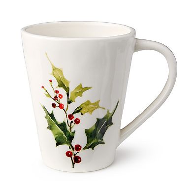 Certified International 4-pc. Holly & Vines 18-oz. Mug Set