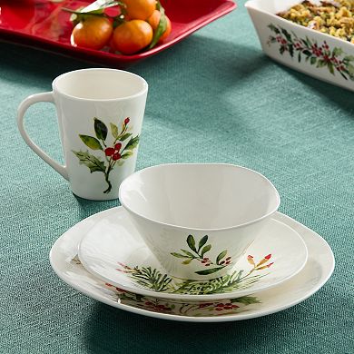 Certified International 4-pc. Holly & Vines 18-oz. Mug Set