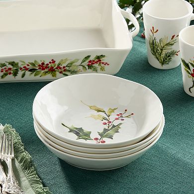 Certified International 4-pc. Holly & Vines Dinner Bowl Set
