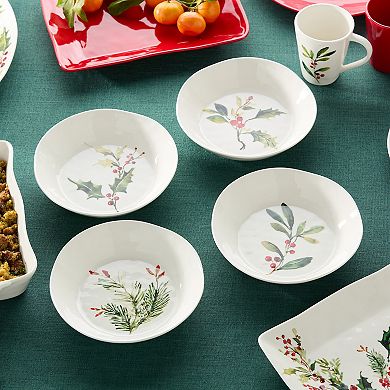 Certified International 4-pc. Holly & Vines Dinner Bowl Set
