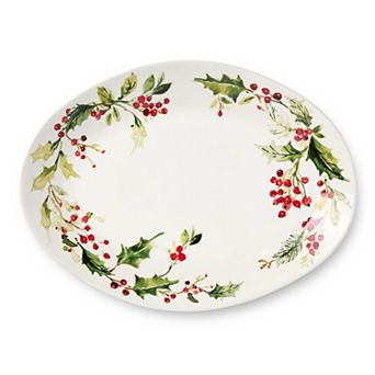 Certified International Holly & Vines 16-Inch x 12-Inch Oval Platter
