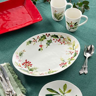 Certified International Holly & Vines 16-Inch x 12-Inch Oval Platter