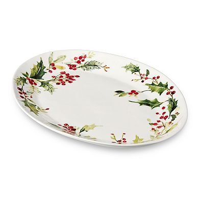 Certified International Holly & Vines 16-Inch x 12-Inch Oval Platter