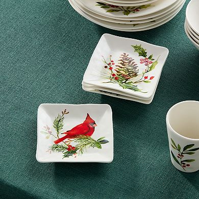 Certified International 4-pc. Holly And Vines Canape 6-Inch Plate Set