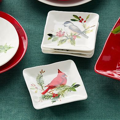 Certified International 4-pc. Holly And Vines Canape 6-Inch Plate Set