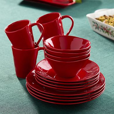 Certified International 16-pc. Berry Red Christmas Dinnerware Set