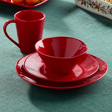 Certified International 16-pc. Berry Red Christmas Dinnerware Set