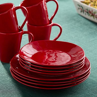 Certified International 4-pc. Berry Red 9-Inch Christmas Dessert Plate Set