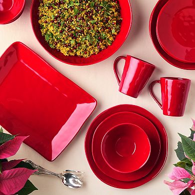 Certified International 4-pc. Berry Red 9-Inch Christmas Dessert Plate Set