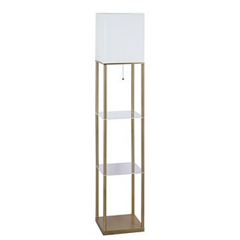 Glass Shelf Floor Lamp