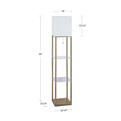 Glass Shelf Floor Lamp