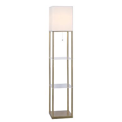 Glass Shelf Floor Lamp