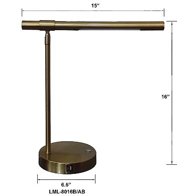 Antique Brass Bar Task Lamp