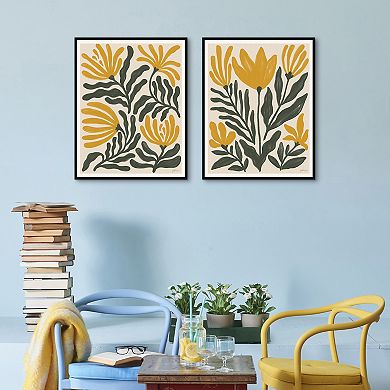 Masterpiece Simple Petals I & II Framed Canvas Wall Art 2-pc. Set