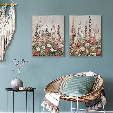 Masterpiece Antique Wilds I & II Floral Framed Canvas Wall Art 2-pc. Set