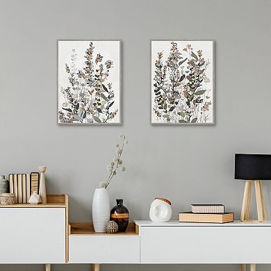 Masterpiece Softly Swaying I & II Floral Framed Canvas Wall Art 2-pc. Set