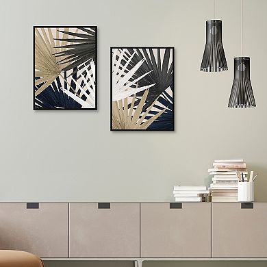 Masterpiece Organic Palms I & II Framed Canvas Wall Art 2-pc. Set