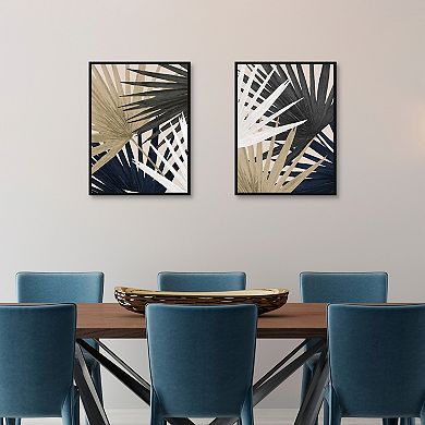 Masterpiece Organic Palms I & II Framed Canvas Wall Art 2-pc. Set