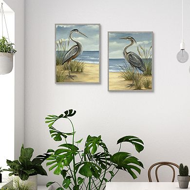 Masterpiece Shore Bird I & II Framed Canvas Wall Art 2-pc. Set
