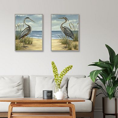 Masterpiece Shore Bird I & II Framed Canvas Wall Art 2-pc. Set