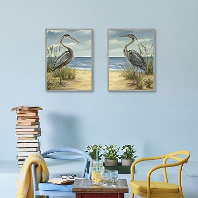 Masterpiece Shore Bird I & II Framed Canvas Wall Art 2-pc. Set