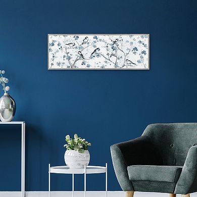Masterpiece Chickadee Gathering Framed Canvas Wall Art
