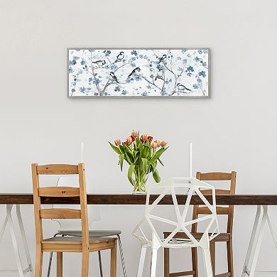 Masterpiece Chickadee Gathering Framed Canvas Wall Art