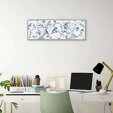 Masterpiece Chickadee Gathering Framed Canvas Wall Art