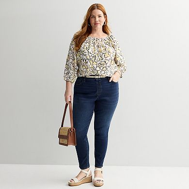Plus Size Sonoma Goods For Life® Mid Rise Pull On Skinny Jeans
