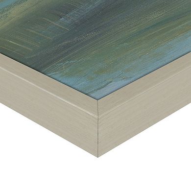 Masterpiece Blue Shore Serene Framed Canvas Wall Art