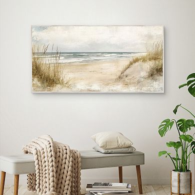 Masterpiece Sandy Dunes Panel Framed Canvas Wall Art