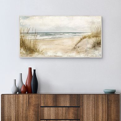Masterpiece Sandy Dunes Panel Framed Canvas Wall Art