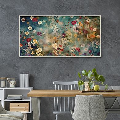 Masterpiece Wildflower Rush Floral Framed Canvas Wall Art