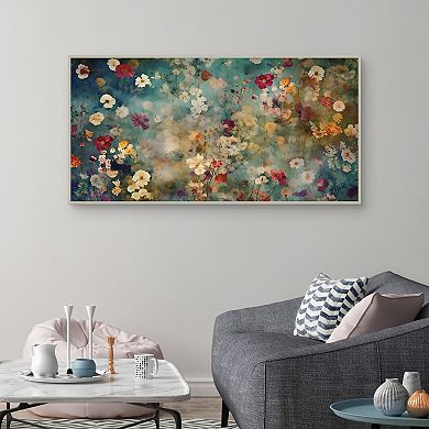 Masterpiece Wildflower Rush Floral Framed Canvas Wall Art
