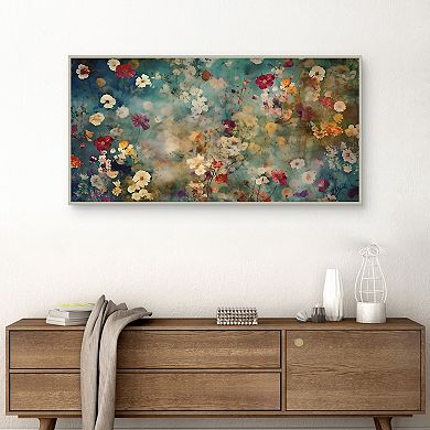 Masterpiece Wildflower Rush Floral Framed Canvas Wall Art