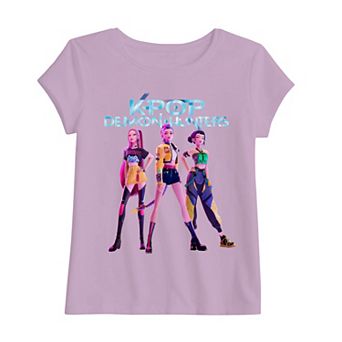 Girls K-Pop Demon Hunters Short Sleeve Graphic Tee