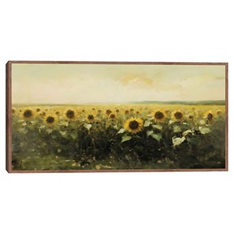 Masterpiece Sunflower Meadow Framed Canvas Wall Art