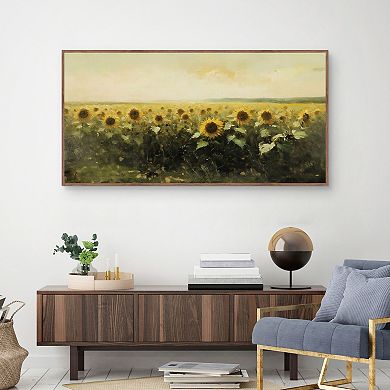 Masterpiece Sunflower Meadow Framed Canvas Wall Art