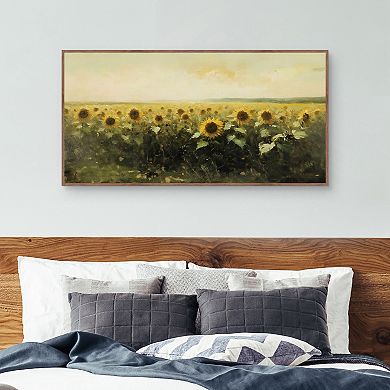 Masterpiece Sunflower Meadow Framed Canvas Wall Art